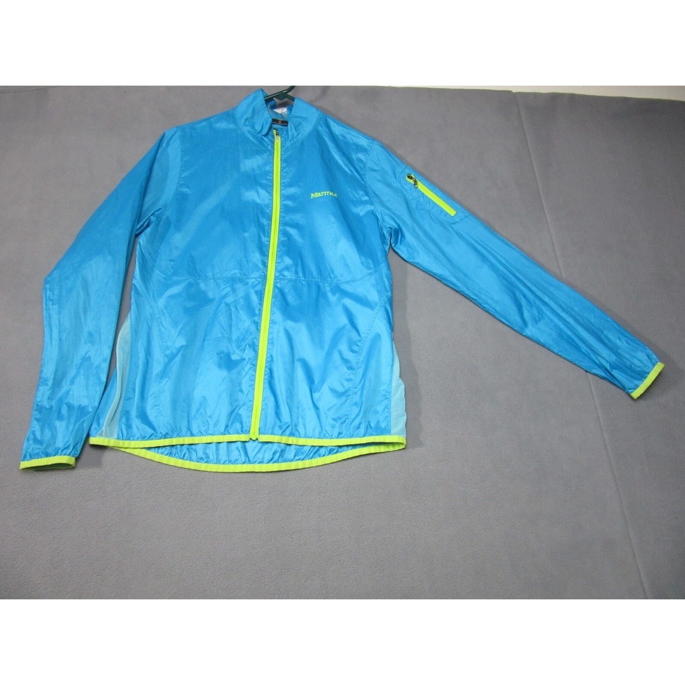 Marmot Jacket Women's Medium Blue Windbreaker Running Activewear Long Sleeve